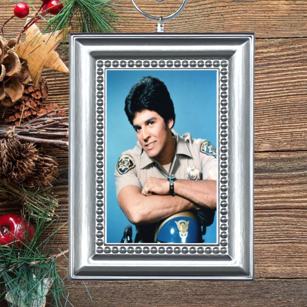 CHiPs Poncherello Ponch Erik Estrada TV Show Memorabilia Christmas Tree Ornament